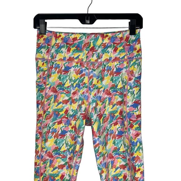 Tuckernuck Sport Dayglow Kaylee Legging Size S Pockets Tnuck Printed Colorful - Picture 3 of 9